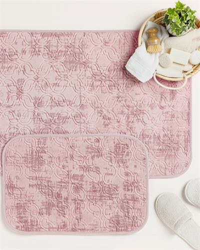 Ground ПОСТЕЛКА ЗА БАНЯ КО С нехлъзгащ се гръб Гореща Щампа 60x90 + 40x60 cm Powder Pink.