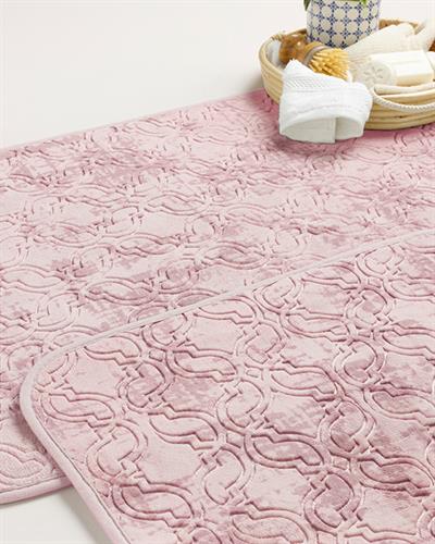 Ground ПОСТЕЛКА ЗА БАНЯ КО С нехлъзгащ се гръб Гореща Щампа 60x90 + 40x60 cm Powder Pink.
