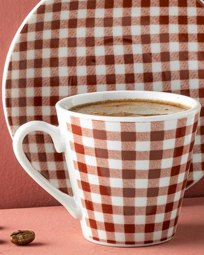 Gules Сервиз За Кафе 4 Бр. За 2 Души, Порцелан, Бордо Червено, 80 Ml