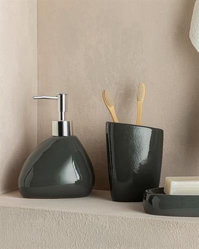 Gusto Комплект За Баня 3 Броя За Баня, Доломите, Антрацит, 9X9X13-9X9X11-13X13X2