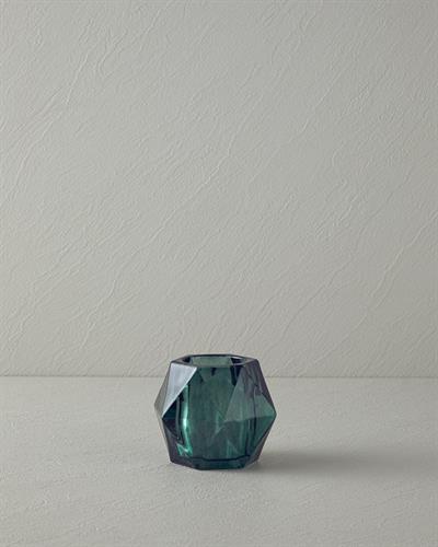 Hailey Glass 3 pcs Bathroom Set 10x14CM+9x9CM+X11,5x3CM Green