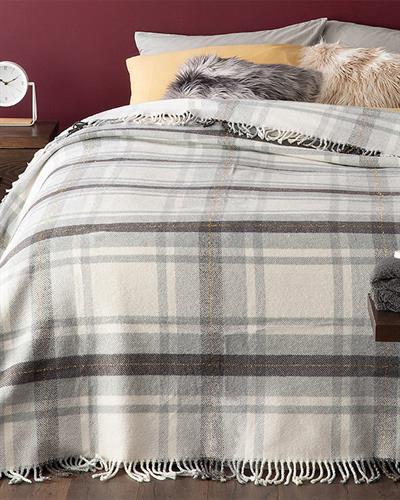 Halden Glittered Cotton For One Person Blanket 150x200 cm Gray