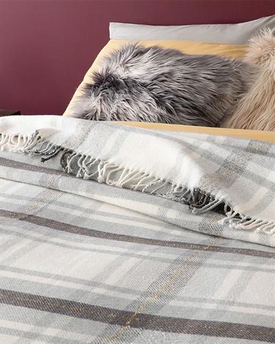 Halden Glittered Cotton For One Person Blanket 150x200 cm Gray