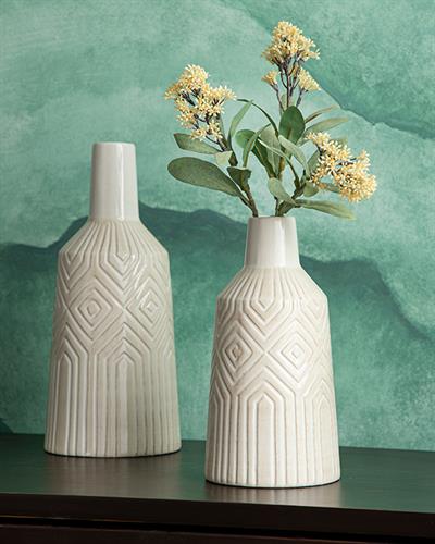 Haley Ваза 14x14x30 см Кремав