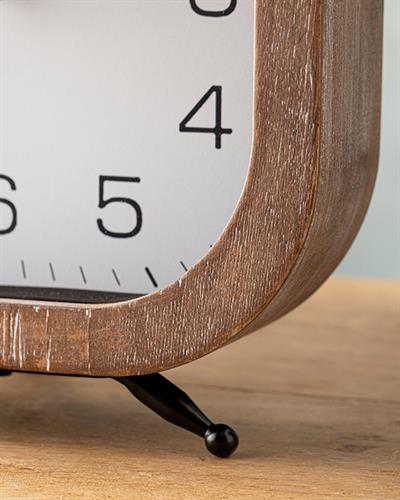 Hardwood Часовник За Маса Кафяво, 21 X 10 X 23 Cm