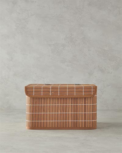 Hardwood Кутия За Съхранение Бамбук 33X23X20 cm Кафяв