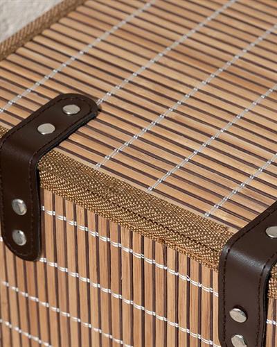 Hardwood Кутия За Съхранение Бамбук 33X23X20 cm Кафяв