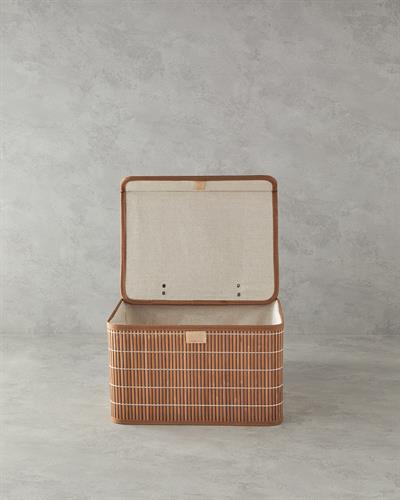 Hardwood Кутия За Съхранение Бамбук 33X23X20 cm Кафяв
