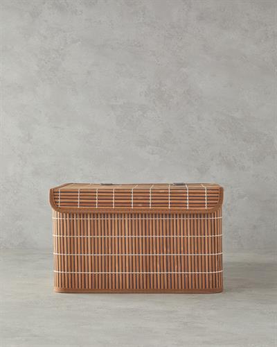 Hardwood Кутия За Съхранение Бамбук 36x27x22 cm Кафяв