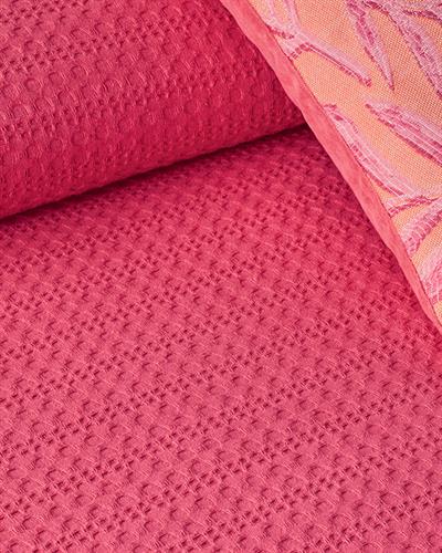 Harmony Одеяло Пике Кралски размер Памучен 240x220 см Тъмнорозов