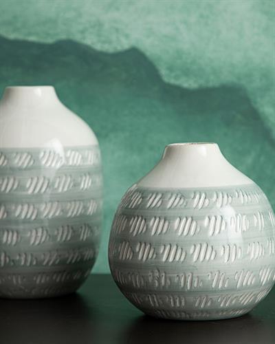 Harper Ваза 16x16x24 см Светлозелен