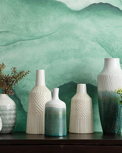 Harper Ваза 16x16x24 см Светлозелен