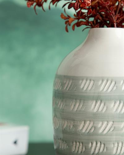 Harper Ваза 16x16x24 см Светлозелен