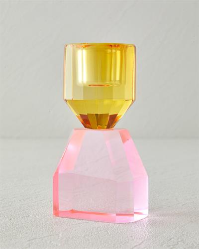 Harry Свещник 11 см Жълт - Розов