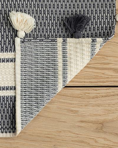 Harry Cottony Fringed Bathroom Mat 60x90 cm Antrasit-Ekru