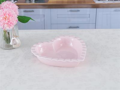 Heart ТЕПСИЯ ЗА ФУРНА Керамичен 26 cm Pink