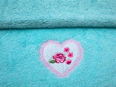 Heart ХАВЛИИ ЗА РЪЦЕ Бродирани 30x45 cm Blue.