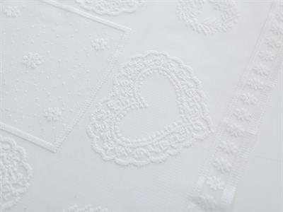 Heart Салфетка за Гости 4 Set Плетиво 40x40 cm Cream.