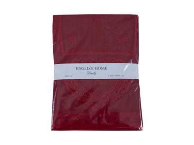 Heart Салфетка за Гости 4 Set Плетиво 40x40 cm Red