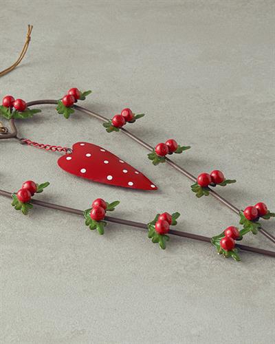 Heart Hanger Висящ Аксесоар Метал 26 см Червен