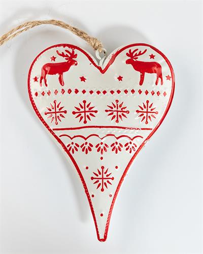 Heart Аксесоар Със Закачалka Метал, Червено, 20,5 X 11,3 Cm