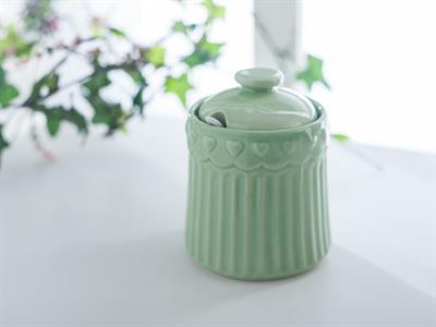 Heart КУТИЯ ЗА СЪХРАНЕНИЕ Керамичен Mint