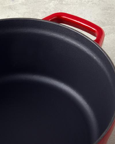 Мини Тенджера С чугунена отливка 24 см Червен