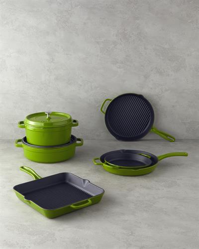 Hecha Грил Тиган Квадрат С чугунена отливка 28 см Зелен