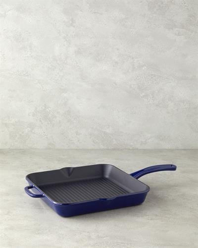 Hecha Грил Тиган Квадрат С чугунена отливка 28 см Син