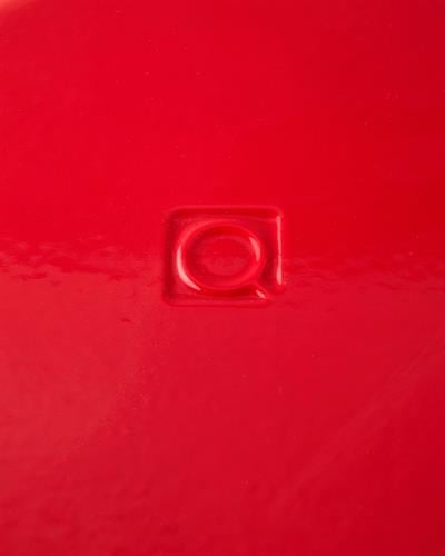 Hecha Грил Тиган Кръгъл С чугунена отливка 28x4 см Червен