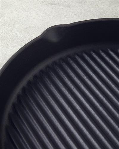 Hecha Грил Тиган Кръгъл С чугунена отливка 28x4 см Черен