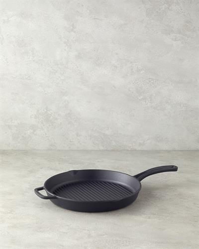 Hecha Грил Тиган Кръгъл С чугунена отливка 28x4 см Черен