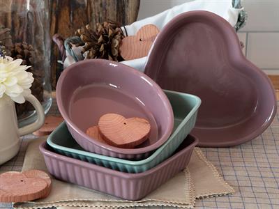 Herma ТЕПСИЯ ЗА ФУРНА Форма на сърце Керамичен 20 cm Purple.