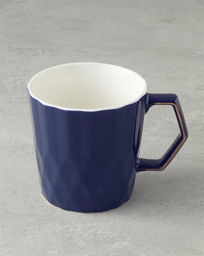 New Bone China Cup 350 ml Navy Blue