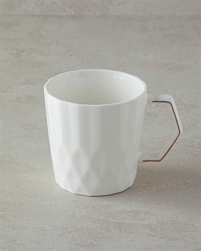 Hestia Чаша Китайски костен порцелан 350 мл.. Бял