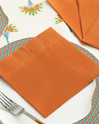 Hilfe Хартийни Салфетки 20 Бр., Хартия, Теракота, 33 X 33 Cm