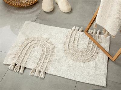 Hill Постелка За Баня Памучен, Кремово, 60 X 90 Cm