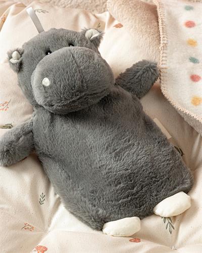 Hipopotam Plush Kids Hot Water Bag 750 ml Gray