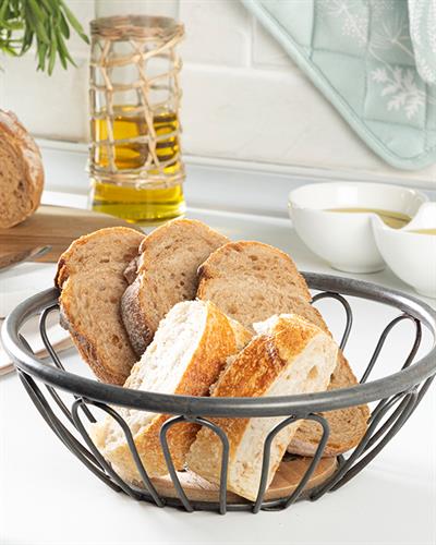 Holly Кошница За Хляб 93% Метал 7% МДФ 20x8 cm Антрацит