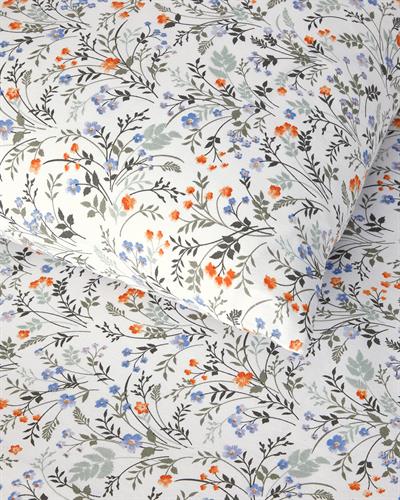 Holly Spring Спален Комплект Двоен Лесно за гладене 200x220 см Син