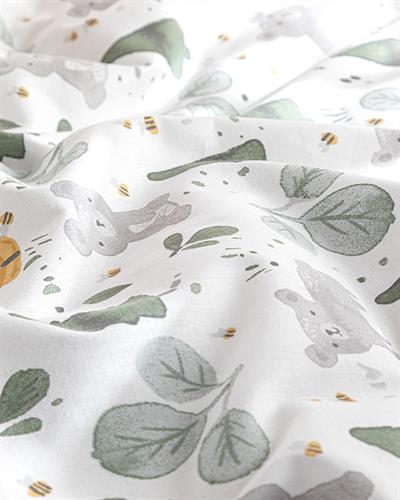 Honey Bear Бебешки Спален Комплект Памучен, Зелено, 100 X 150 Cm