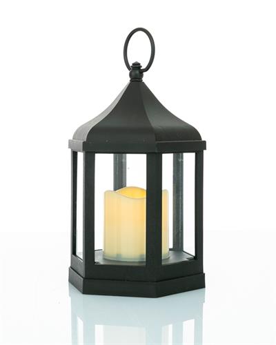 Hope Plastic-Metal Lantern 14x14x22,5 cm Black