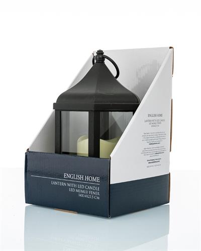 Hope Plastic-Metal Lantern 14x14x22,5 cm Black