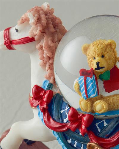 Horse And Bear Снежно Кълбо Червено, 10,5X4,5X10,5