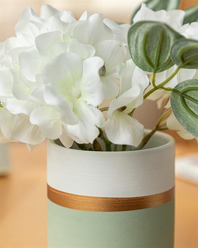 Hortensia Изкуствено Цвете С Ваза 13x13x13 см Сив