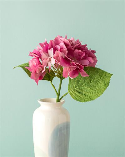 Hortensia Изкуствено Цвете Един Стрък 35 см Светловиолетов