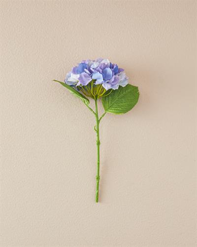 Hortensia Изкуствено Цвете Един Стрък 35 см Син