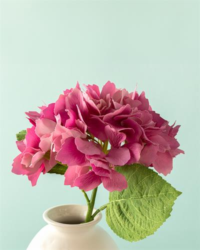 Hortensia Изкуствено Цвете Един Стрък 35 см Светловиолетов