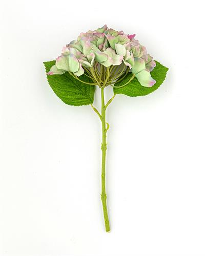 Hortensia Една Клонка Изкуствено Цвете Зелено, 35 Cm