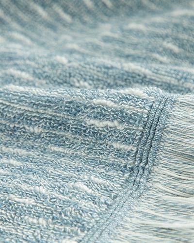 Hybrid Хавлии За Ръце С Ресни, Памучен, Екру-Синьо, 30 X 40 Cm